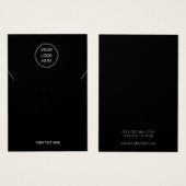 Voeg uw Logo zwarte Ketting-schermkaarten toe Visitekaartje (Voorkant /achterkant)