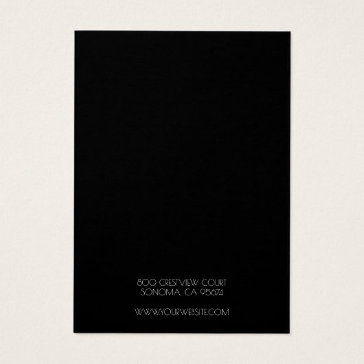 Voeg uw Logo zwarte Ketting-schermkaarten toe Visitekaartje (Achterkant)