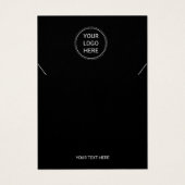 Voeg uw Logo zwarte Ketting-schermkaarten toe Visitekaartje (Voorkant)