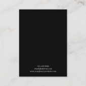 Voeg uw Logo zwarte oorbel sieraden display Kaart Visitekaartje (Achterkant)
