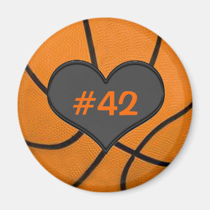 Voeg uw Magnet van het Aantal Basketball van de Sp