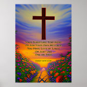 Voeg Uw Manuscript toe, Christelijke Zonnesettuin Poster (Voorkant)