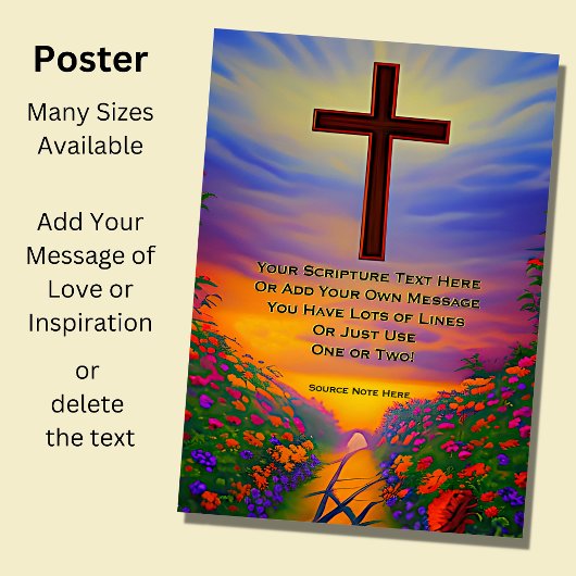 Voeg Uw Manuscript toe, Christelijke Zonnesettuin Poster