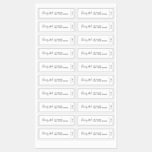 Voeg uw merk Black Border productlabels toe Labels (Vel)