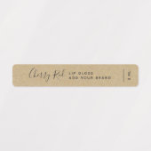 Voeg uw merk Calligraphy Kraft Product Labels toe (Design 1)