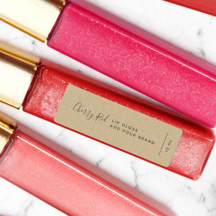 Voeg uw merk Calligraphy Kraft Product Labels toe