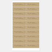 Voeg uw merk Calligraphy Kraft Product Labels toe (Vel)