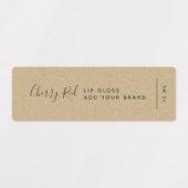 Voeg uw merk Calligraphy Kraft Product Labels toe (Design 1)