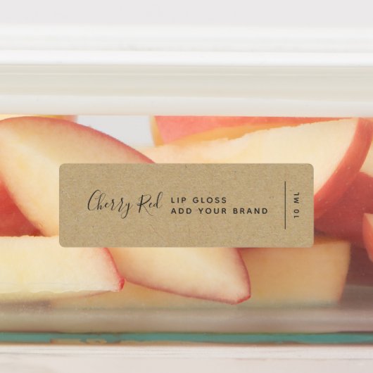 Voeg uw merk Calligraphy Kraft Product Labels toe (Aangebracht)