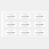 Voeg uw merk en minimalistisch modern productlabel labels (Vel)