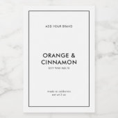 Voeg uw merk en minimalistisch modern productlabel wijn etiket (Enkel label)