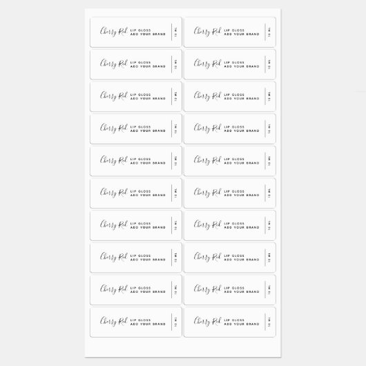 Voeg uw merk kalligrafie script product labels (Vel)