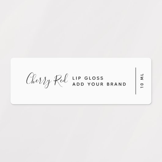 Voeg uw merk kalligrafie script product labels (Design 1)