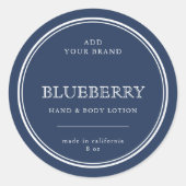 Voeg uw merk Klassieke Eigen Colour Product Label  (Voorkant)