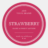 Voeg uw merk Klassieke Eigen Colour Product Label  (Voorkant)