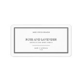 Voeg uw merk Klassieke Zwarte Grens Productlabel t Etiket (Voorkant)