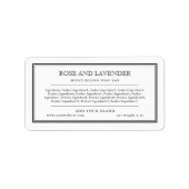 Voeg uw merk klassieke zwarte-grensingrediënten to etiket (Voorkant)