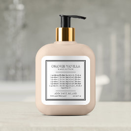 Voeg uw merk klassieke zwarte-grensingrediënten to vierkante sticker