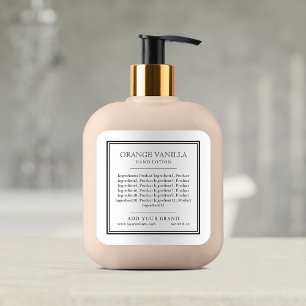 Voeg uw merk klassieke zwarte-grensingrediënten to vierkante sticker