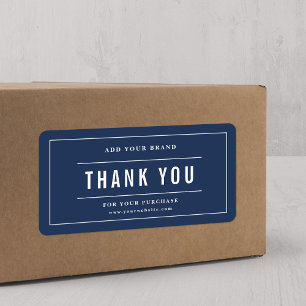 Voeg uw merk toe Dank u White Border Custom Color Etiket