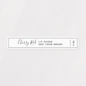 Voeg uw merk zwart-grensproduct toe labels (Design 1)