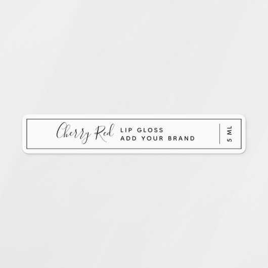 Voeg uw merk zwart-grensproduct toe labels (Design 1)