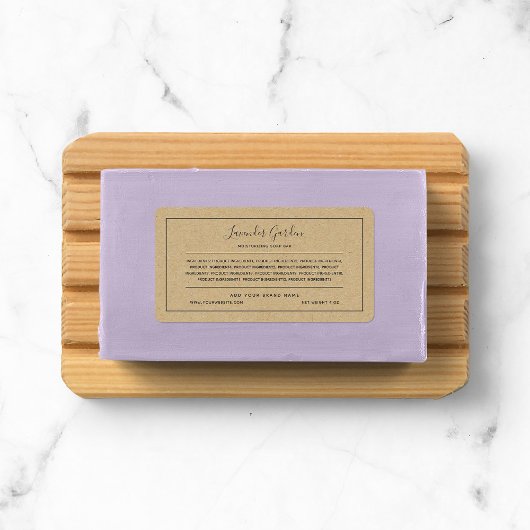 Voeg uw merkgrijze grensinktlijst Kraft toe Etiket