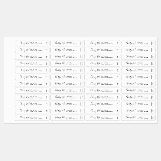 Voeg uw merkkalligrafie-script toe labels (Vel)