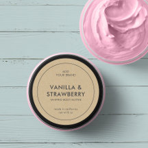 Voeg uw merkminimalistische kraftproductlabel toe