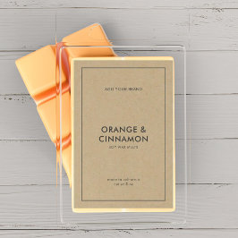 Voeg uw merkminimalistische kraftproductlabel toe wijn etiket