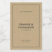 Voeg uw merkminimalistische kraftproductlabel toe wijn etiket (Enkel label)