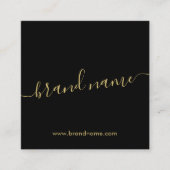 Voeg uw merknaam moderne, minimalistische zwarte contactkaartje (Voorkant)