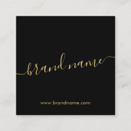 Voeg uw merknaam moderne, minimalistische zwarte contactkaartje