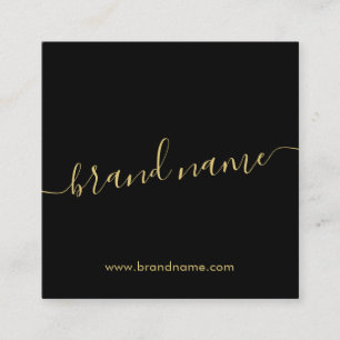 Voeg uw merknaam moderne, minimalistische zwarte contactkaartje