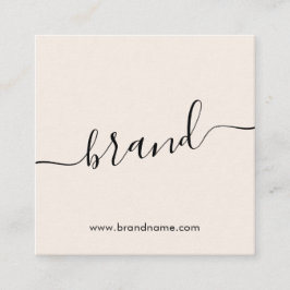 Voeg uw merknaam toe aan modern, minimalistisch vierkante visitekaartje