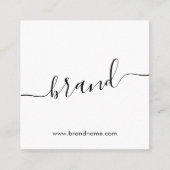 Voeg uw merknaam toe aan modern, minimalistisch wi vierkante visitekaartje (Voorkant)