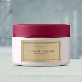 Voeg uw merkproduct met klassieke grijze kraft toe etiket