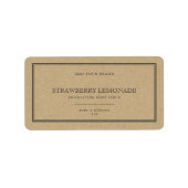 Voeg uw merkproduct met klassieke grijze kraft toe etiket (Voorkant)