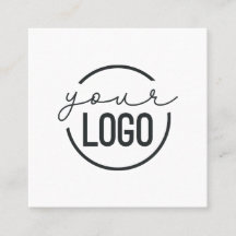 Voeg uw minimale eenvoudige witte Logo toe