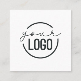 Voeg uw minimale eenvoudige witte Logo toe Vierkante Visitekaartje