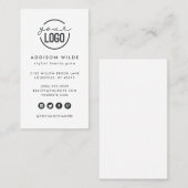 Voeg uw minimale verticale verticale Logo toe Visitekaartje (Voorkant / Achterkant)