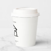 Voeg uw minimale zakelijke Logo toe Papieren Bekers (Links)