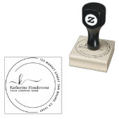 Voeg uw | MODERN BUSINESS LOGO ADRES BEDRIJF Rubberstempel (Gestempeld)