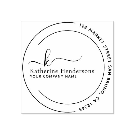 Voeg uw | MODERN BUSINESS LOGO ADRES BEDRIJF Rubberstempel (Afrduk)