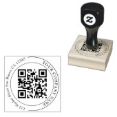 Voeg uw | MODERN BUSINESS LOGO ADRES QR CODE Rubberstempel (Gestempeld)