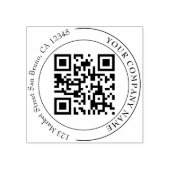Voeg uw | MODERN BUSINESS LOGO ADRES QR CODE Rubberstempel (Afrduk)