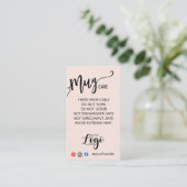 VOEG UW mok CARE CARDS vinyl business MET LOGO TOE Visitekaartje (Staand voorkant)