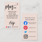 VOEG UW mok CARE CARDS vinyl business MET LOGO TOE Visitekaartje (Voorkant / Achterkant)