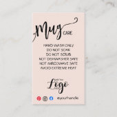 VOEG UW mok CARE CARDS vinyl business MET LOGO TOE Visitekaartje (Voorkant)