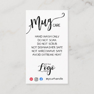 VOEG UW mok CARE CARDS vinyl business MET LOGO TOE Visitekaartje